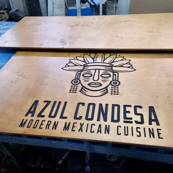 Κατασκευή σφραγίδων Trodat και υπηρεσίες χάραξης με Laser CNC, Εργασίες Laser - CNC: Κατασκευή εγχάρακτης ξύλινης επιγραφής με μαύρο γέμισμα, Αττική.